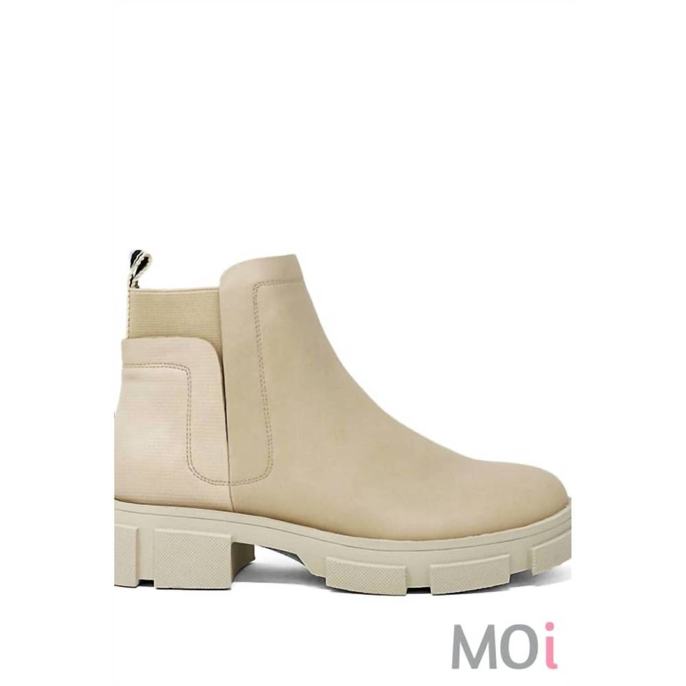 NEW SHU SHOP yordana lug sole boot in nude